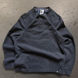 Womens Henley Sweatshirt SZ L